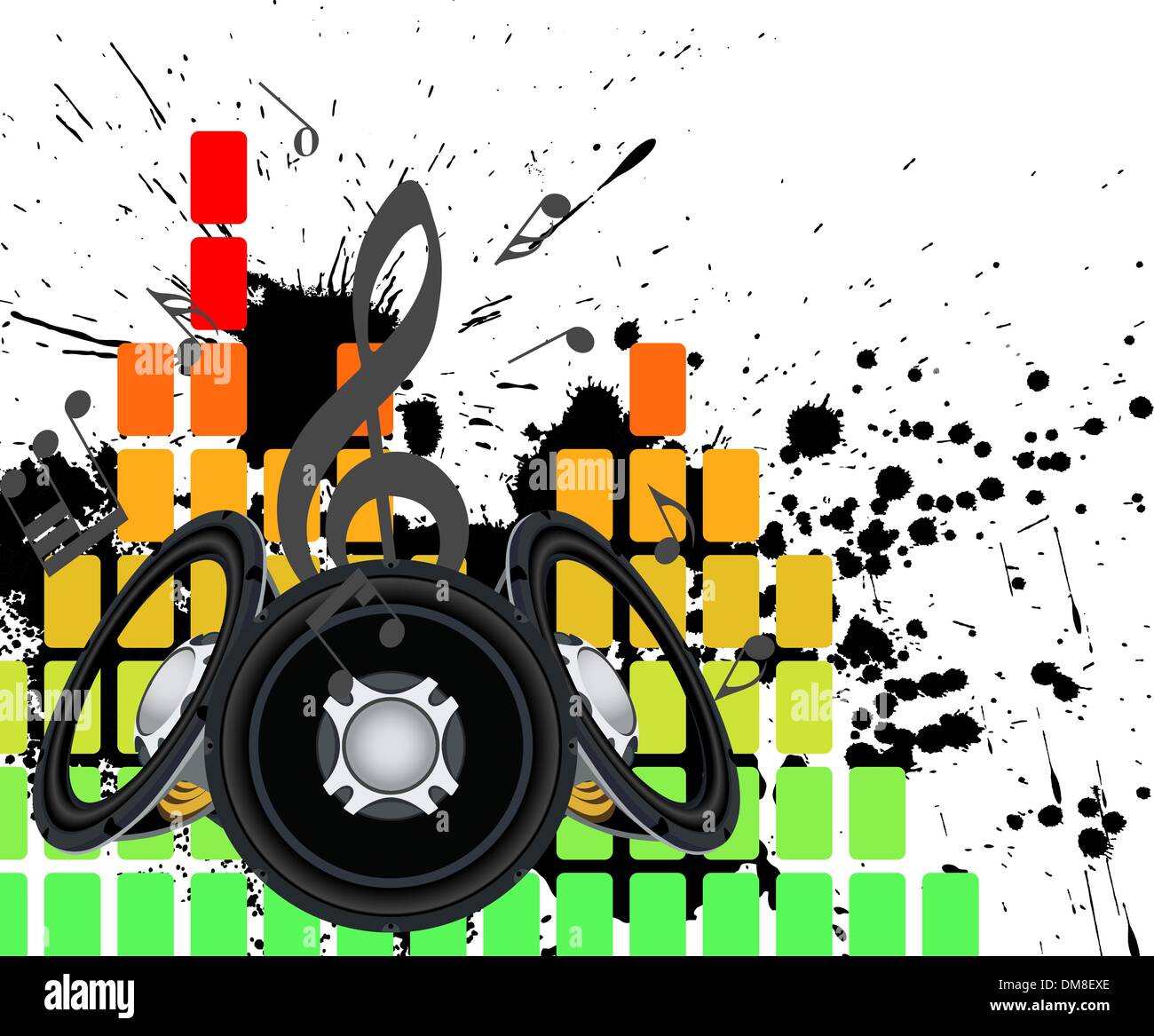 Musical grunge background Stock Vector