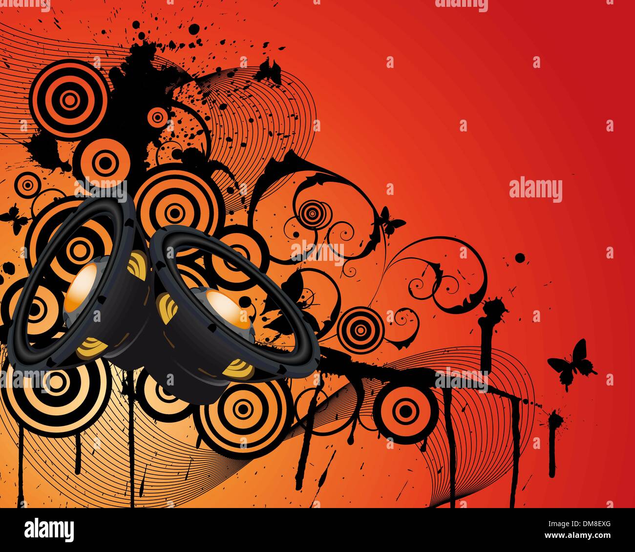 Musical grunge background Stock Vector