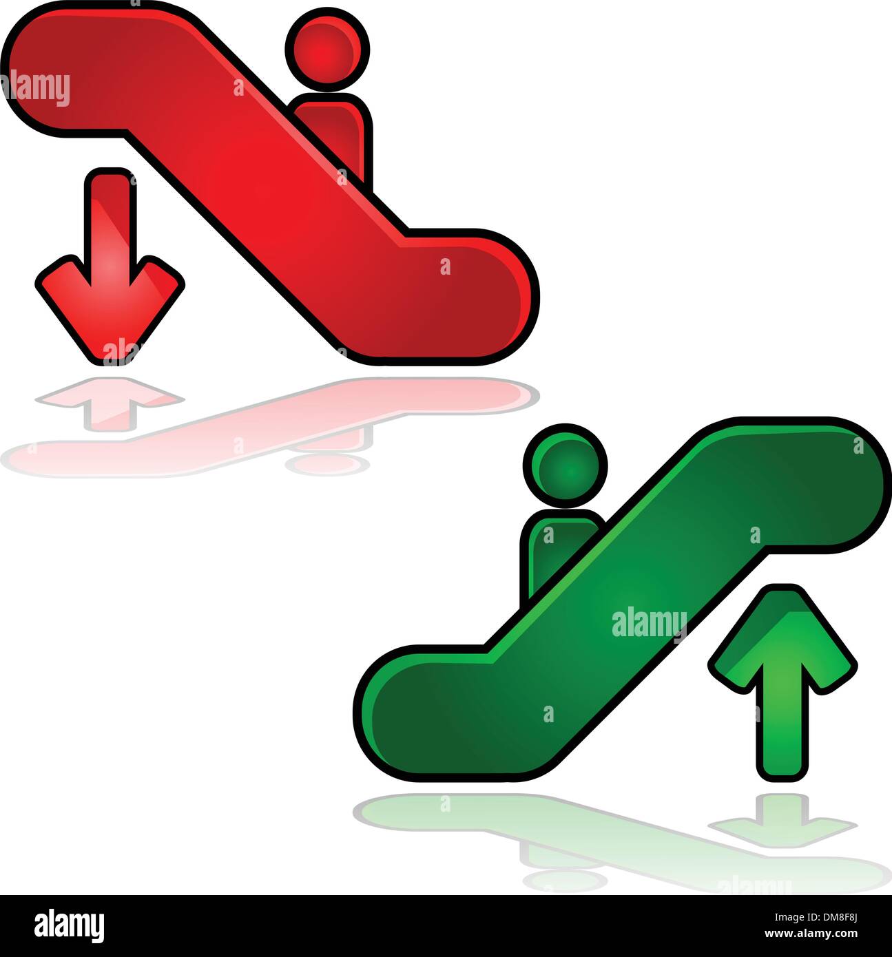 Escalator signs Stock Vector