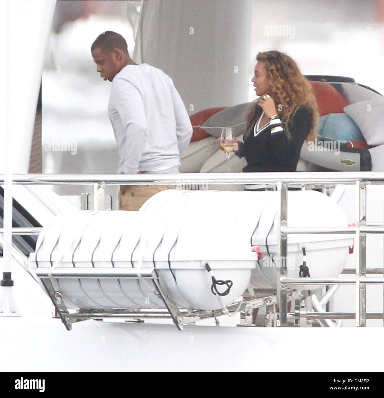 Beyonce and husband Jay-Z with their seven-month-old daughter Blue Ivy ...