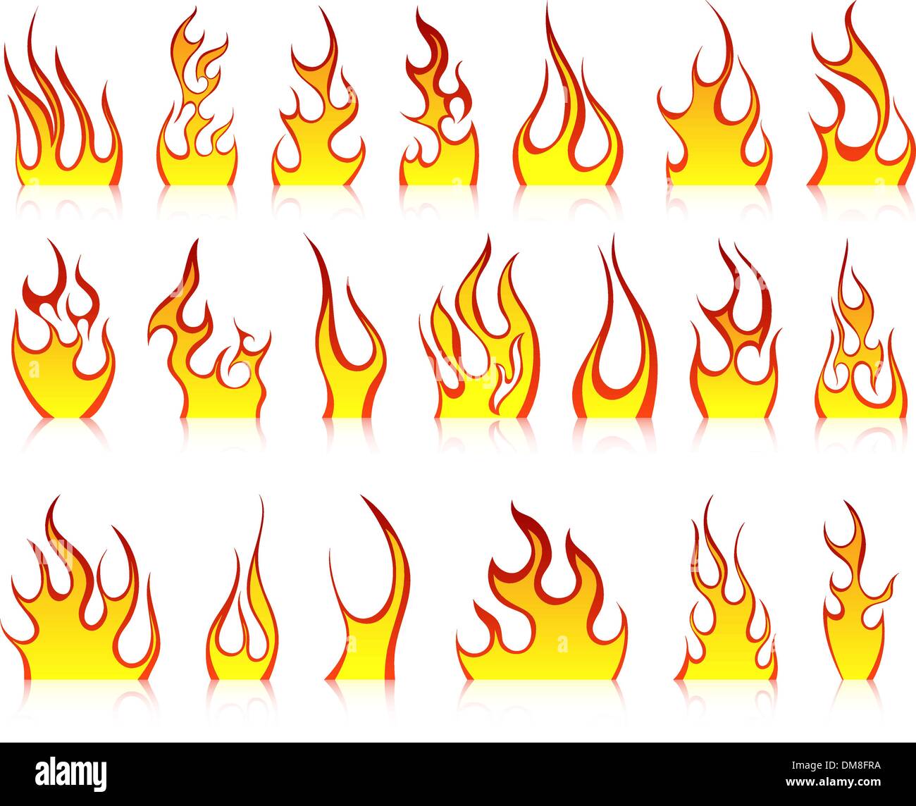 fire icon set Stock Vector Image & Art - Alamy