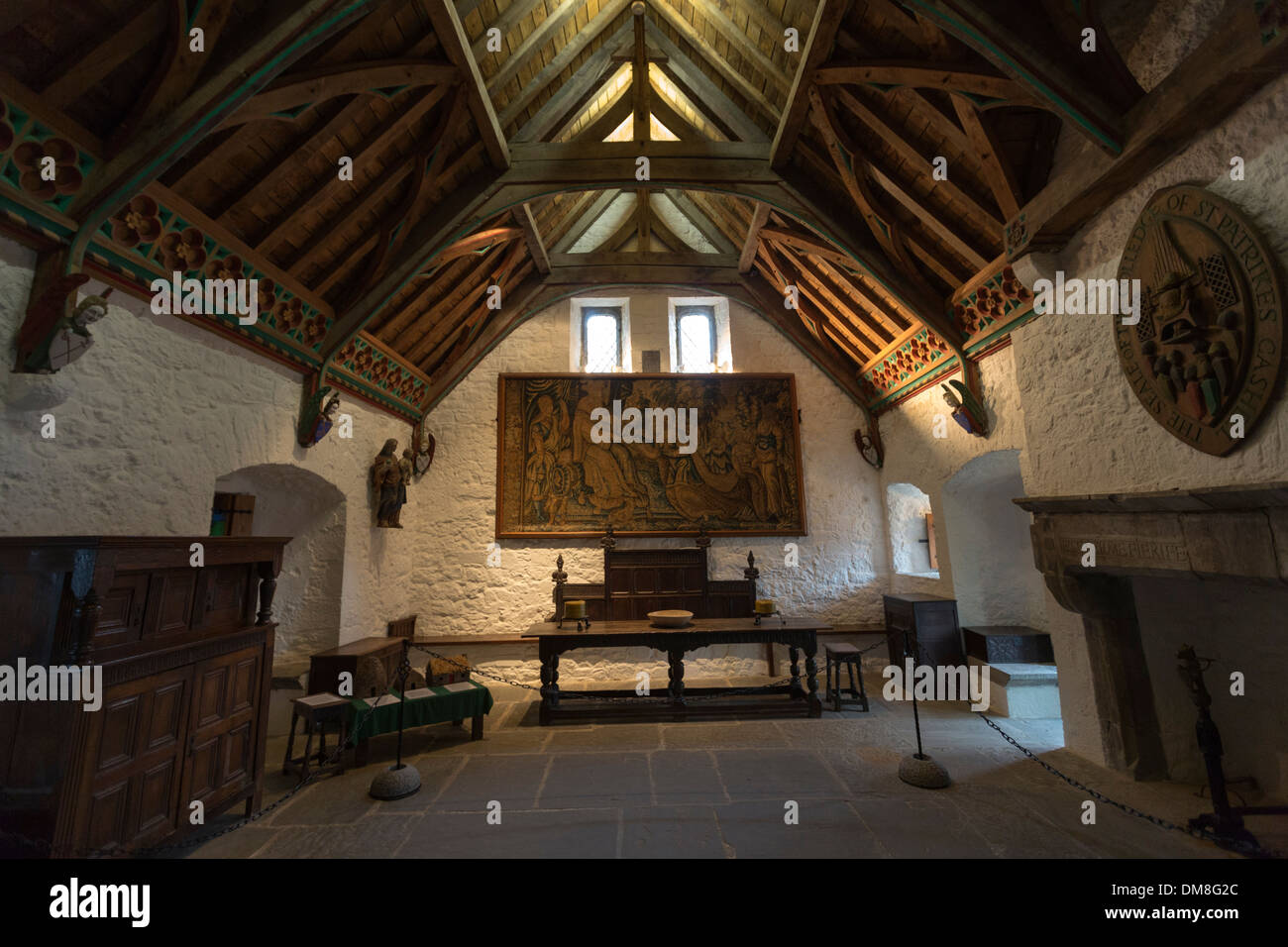 Interior of Rock of Cashel museum, Hall of the Vicars Choral. Stock Photo