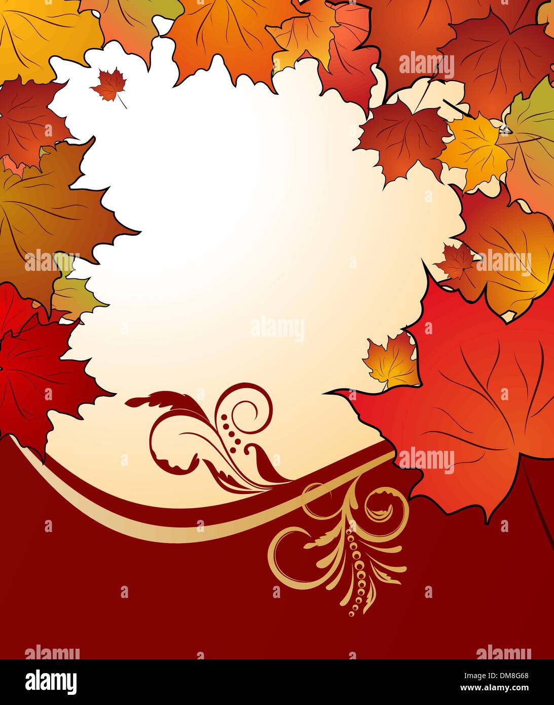 autumn floral background with maples Stock Vector Image & Art - Alamy