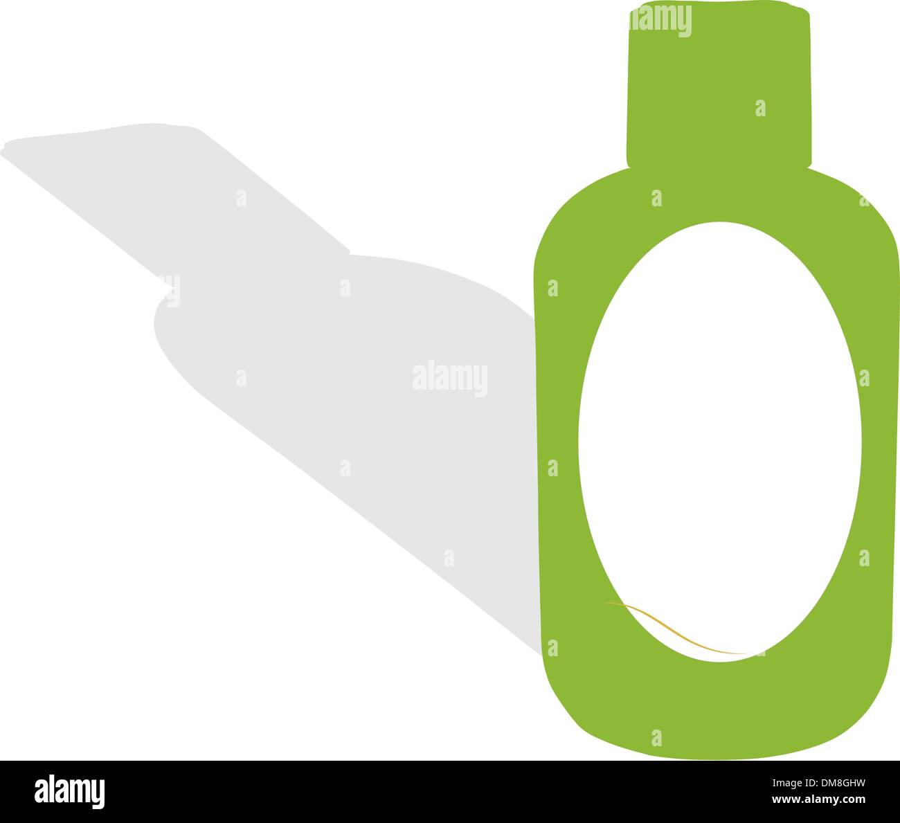 Green bottle with blank label Stock Vector