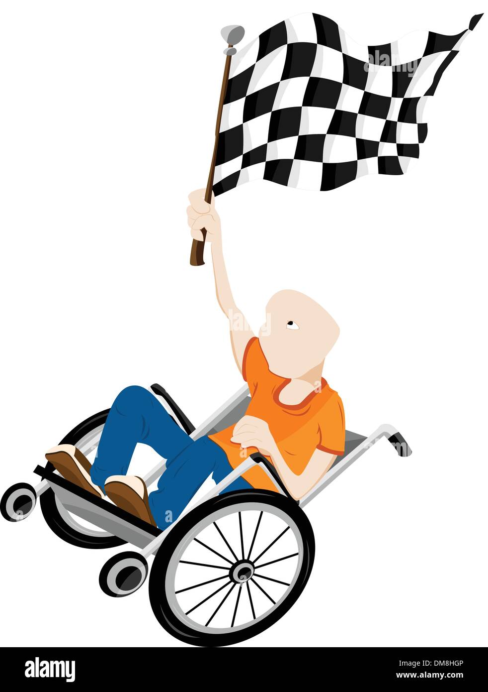 Man in wheelchair fast Stock Vector Images - Alamy