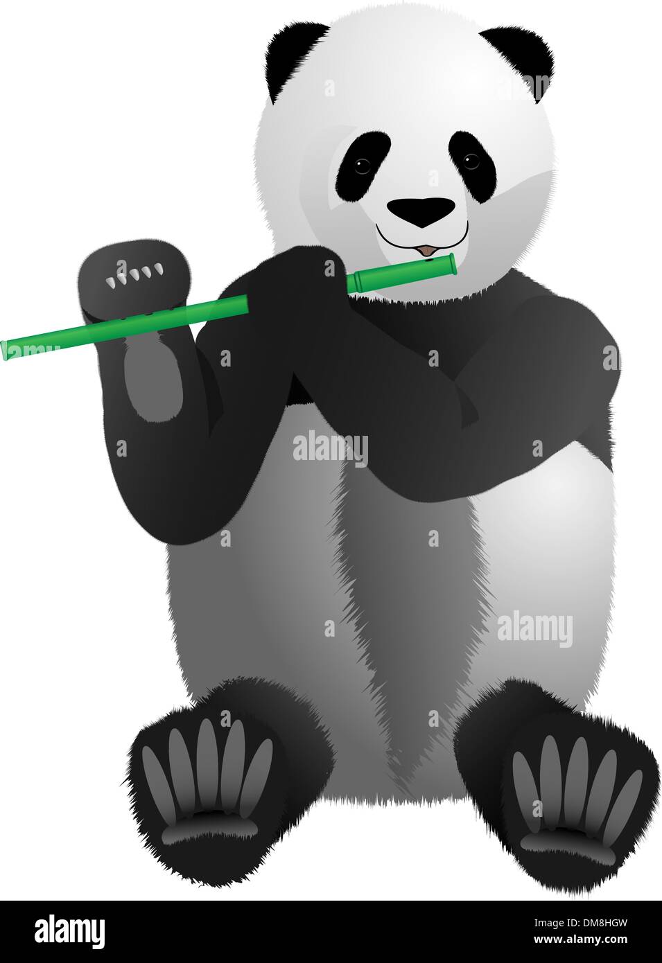 musical panda Stock Vector