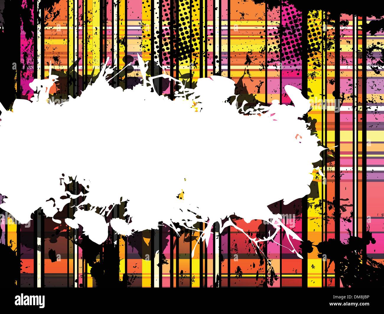 Checkered Yellow and Orange Grunge Background. Stock Vector