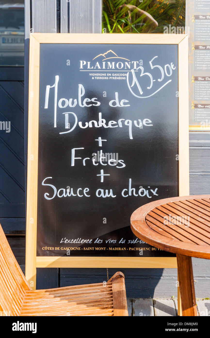 French Blackboard Menu Stock Photos French Blackboard Menu Stock