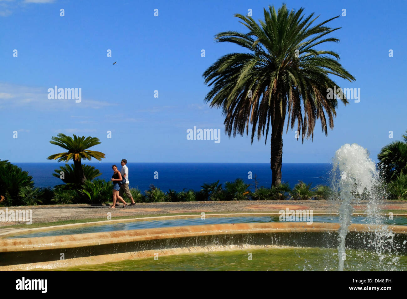 Montjuic hill, Jardins del Mirador, Barcelona, Spain Stock Photo Alamy