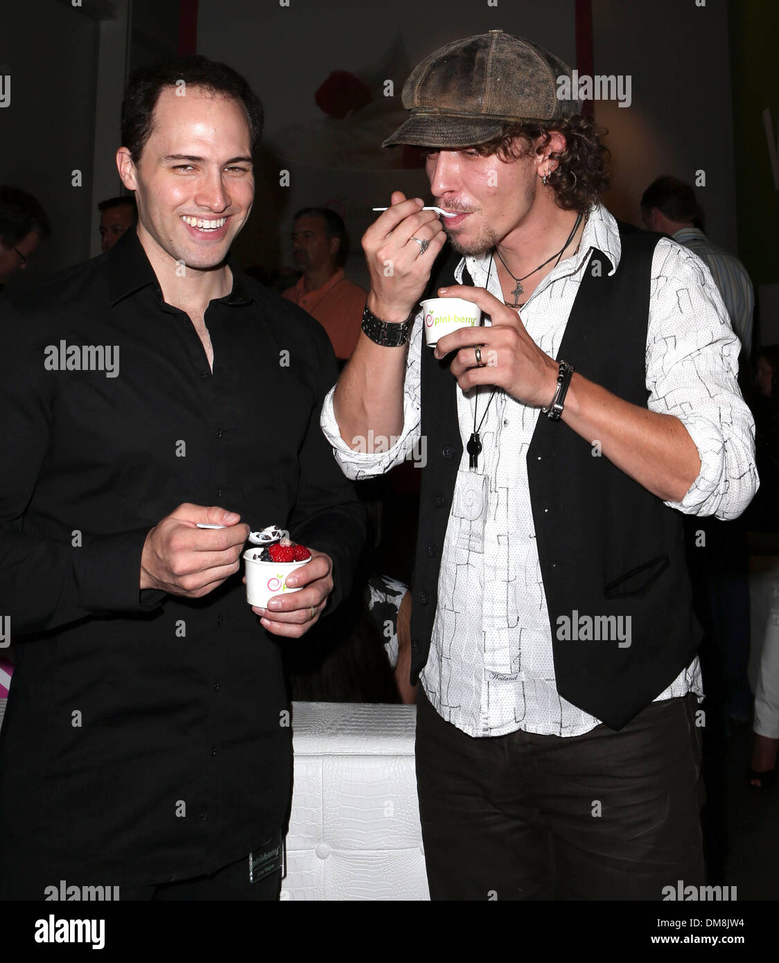 John Stephan and Michael Grimm Pinkberry Las Vegas grand opening