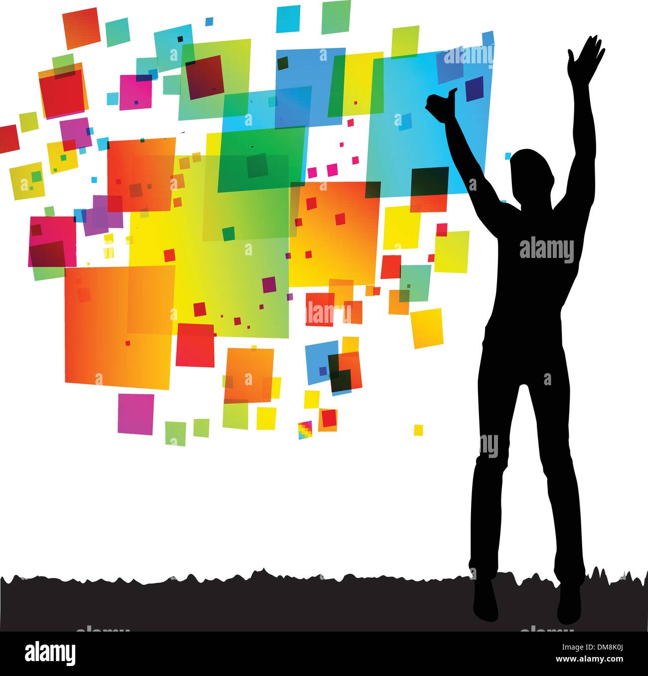 the abstract square colorful background Stock Vector Image & Art - Alamy
