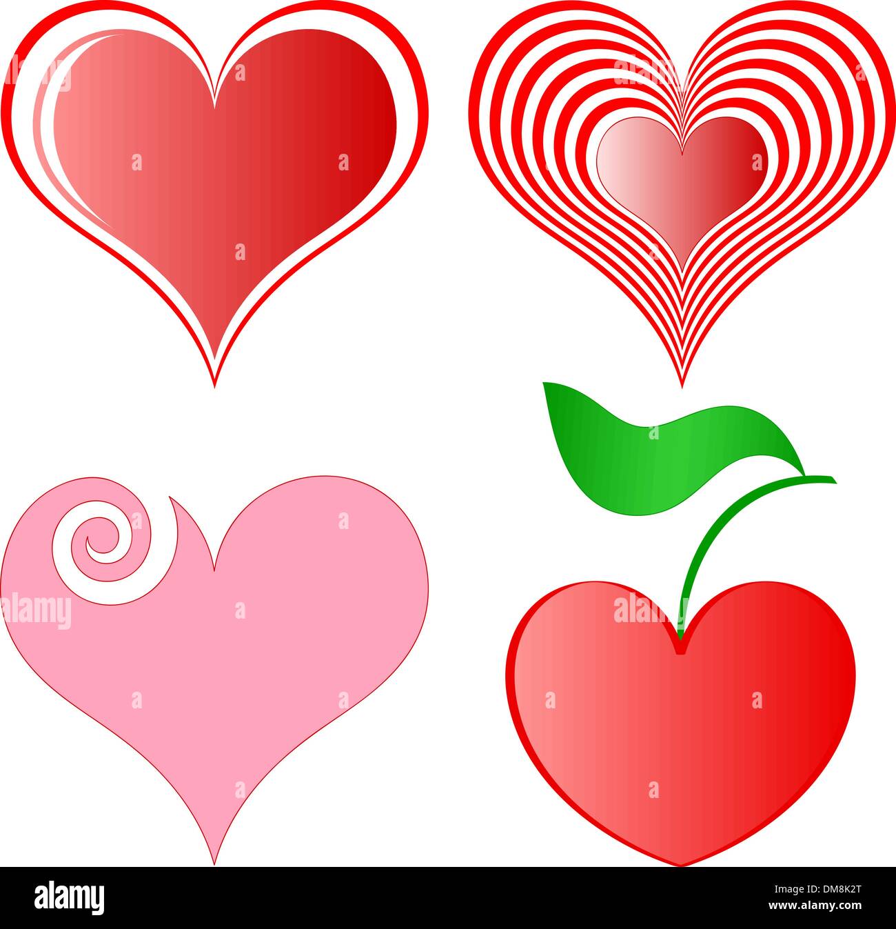 vector hearts set Stock Vector Image & Art - Alamy
