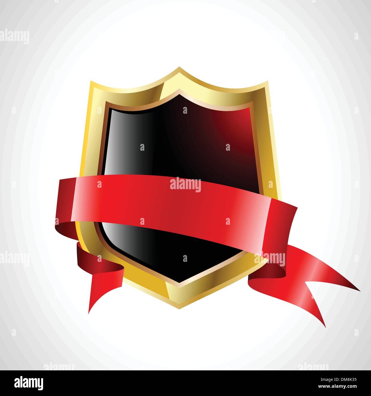 the vector abstract shield with tape Stock Vector Image & Art - Alamy
