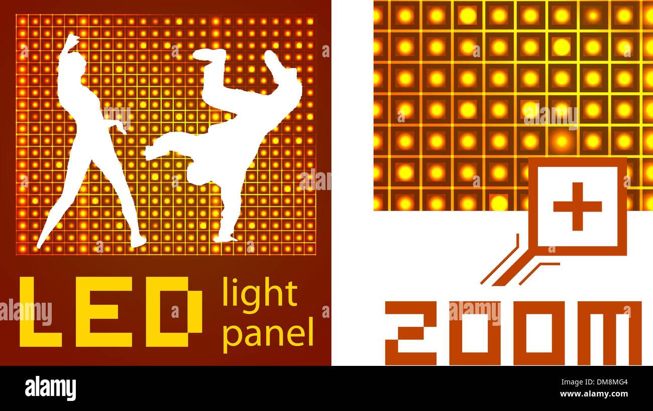 led diode display panel background Stock Vector
