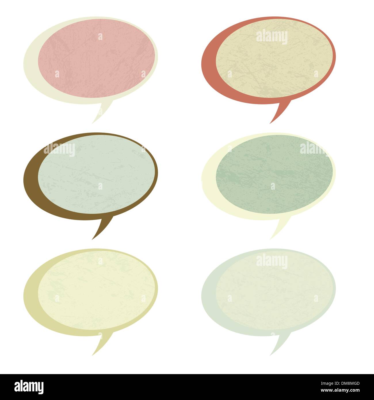 Retro speech bubbles set with copy space. EPS 8 Stock Vector Image ...