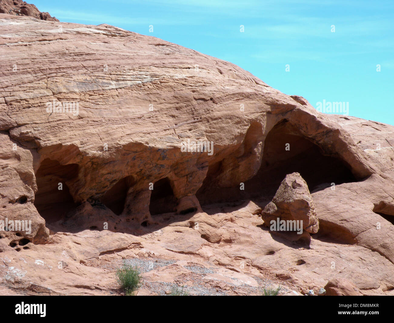 Caves in Red Rock Canyon outside of Las Vegas Nevada. Stock Photo