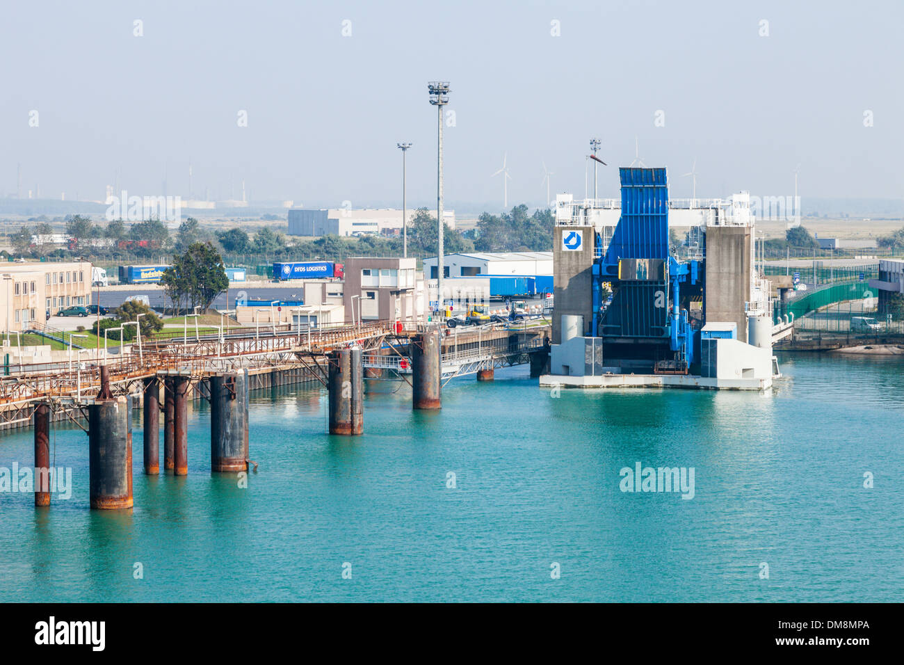 Empty ferry births at the port of Dunkirk, France Stock Photo Alamy