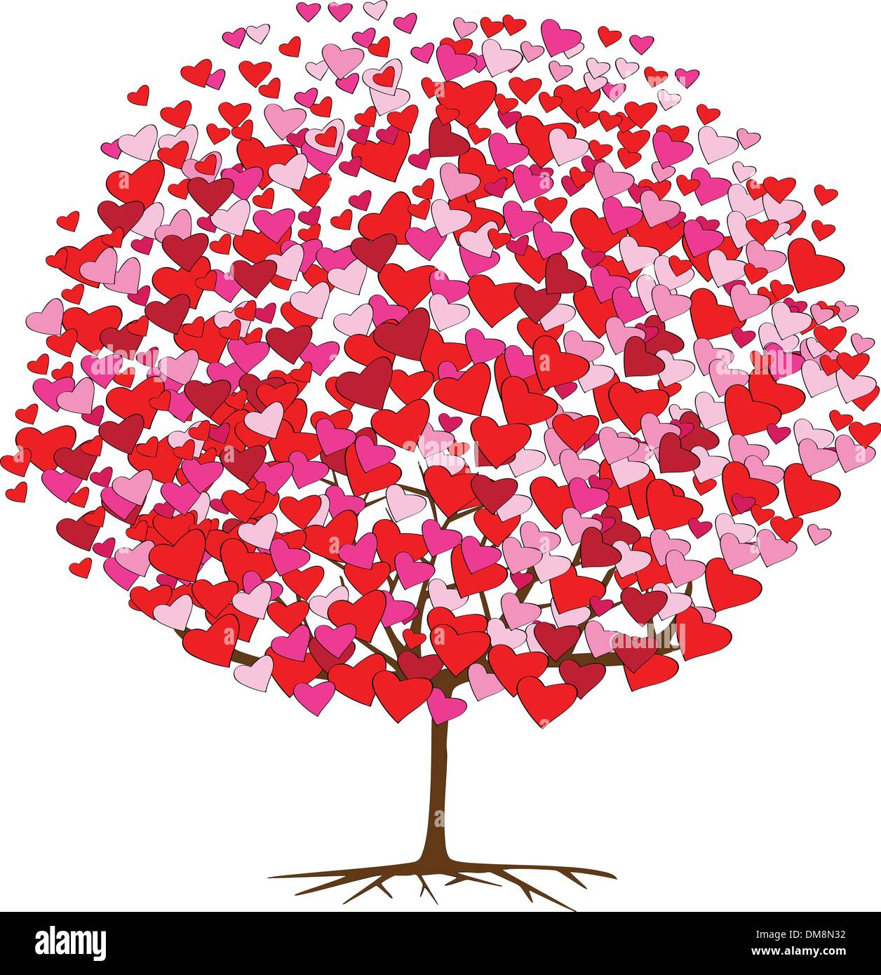 Trees with pink blossom Stock Vector Images - Alamy