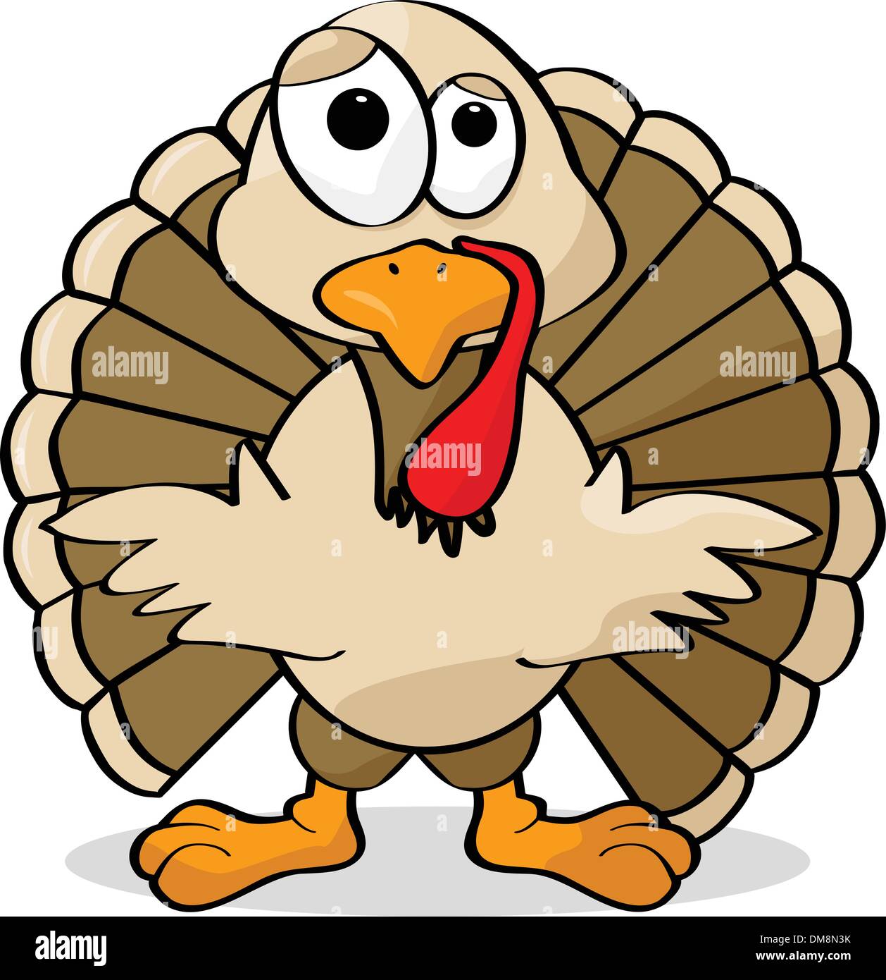 Cartoon illustration thanksgiving turkey looking hi-res stock photography  and images - Alamy