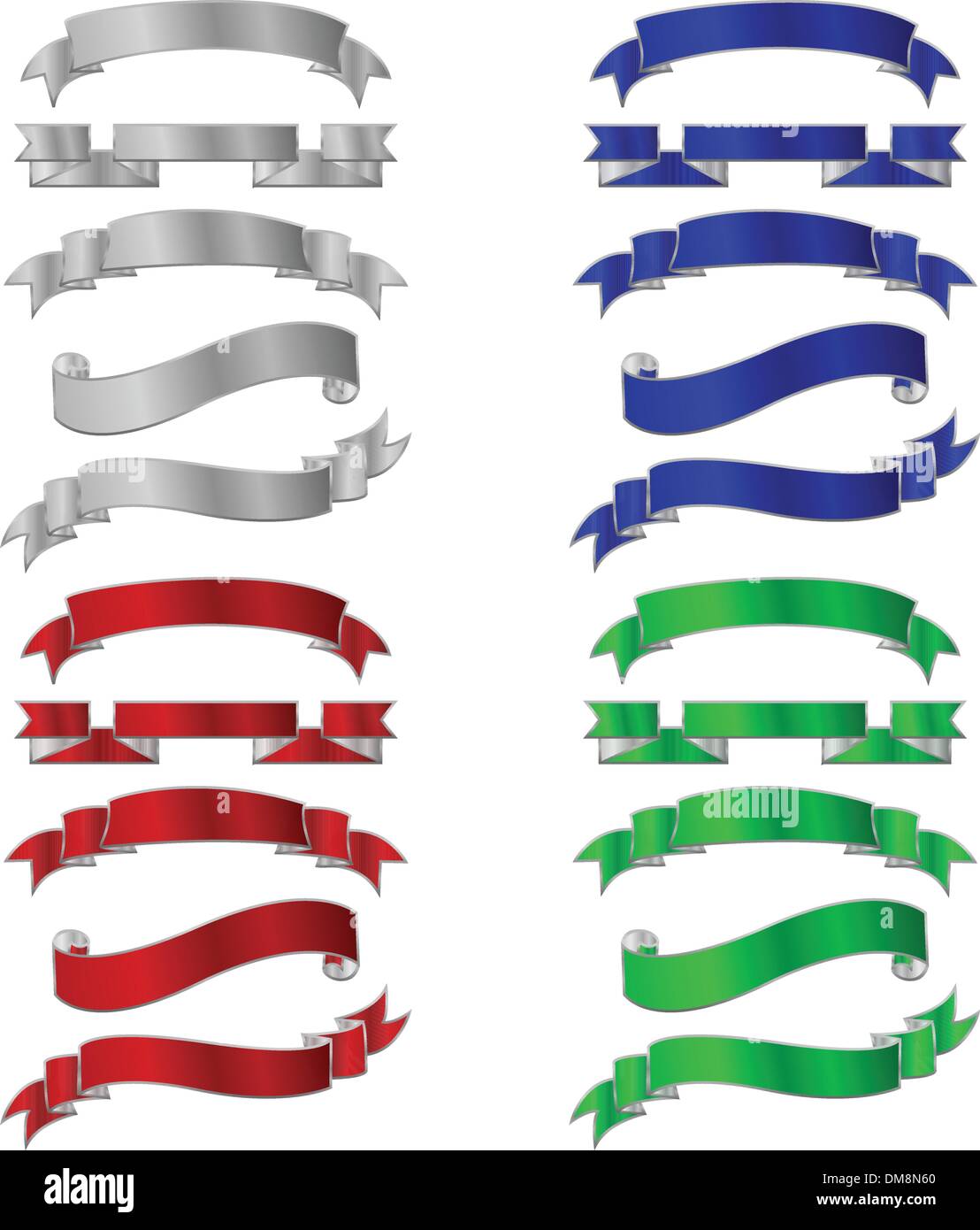 Metallic banners Stock Vector