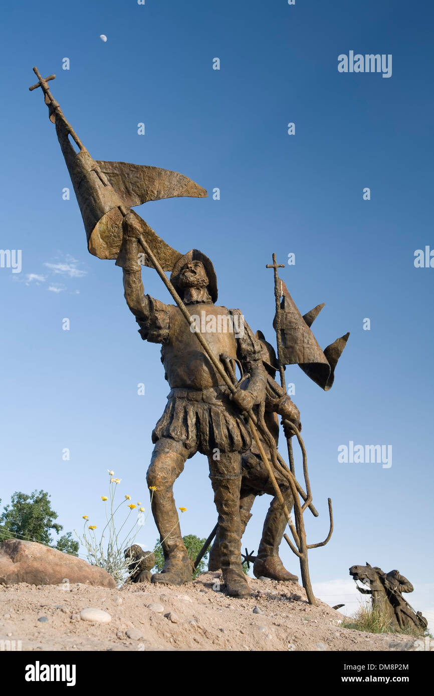 Detail, La Jornada (The Journey, by Betty Sabo and Reynaldo Rivera), Albuquerque Museum of Art and History, New Mexico USA Stock Photo