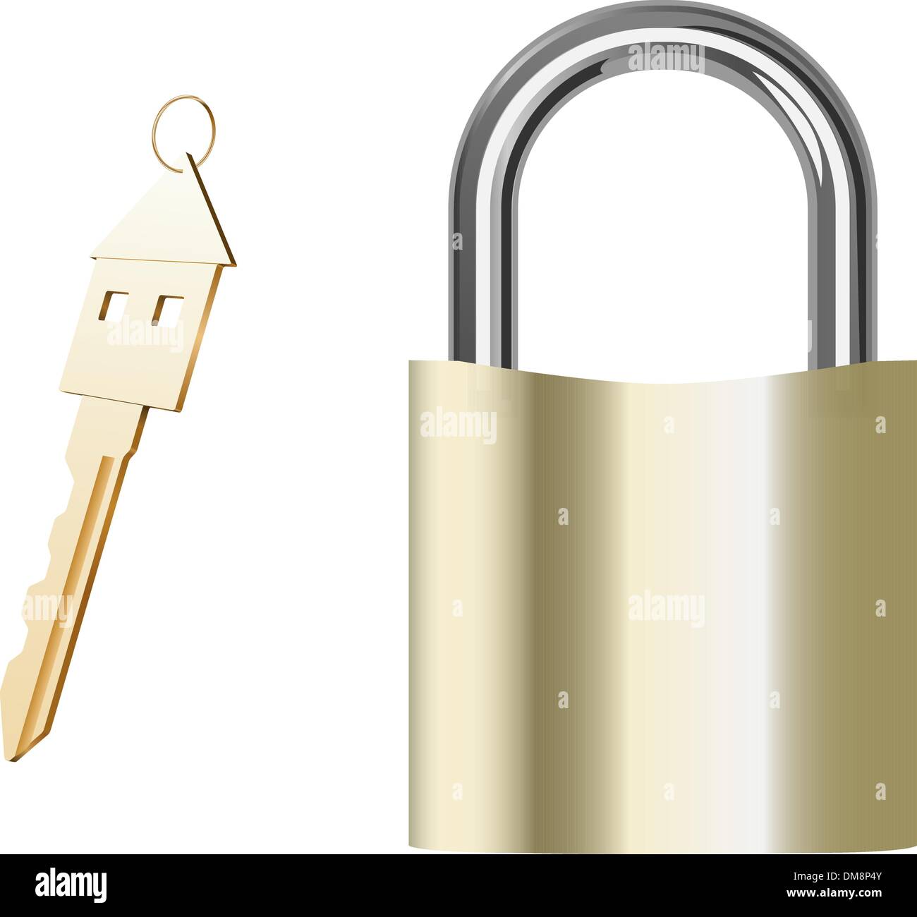 padlock and key Stock Vector Image & Art Alamy