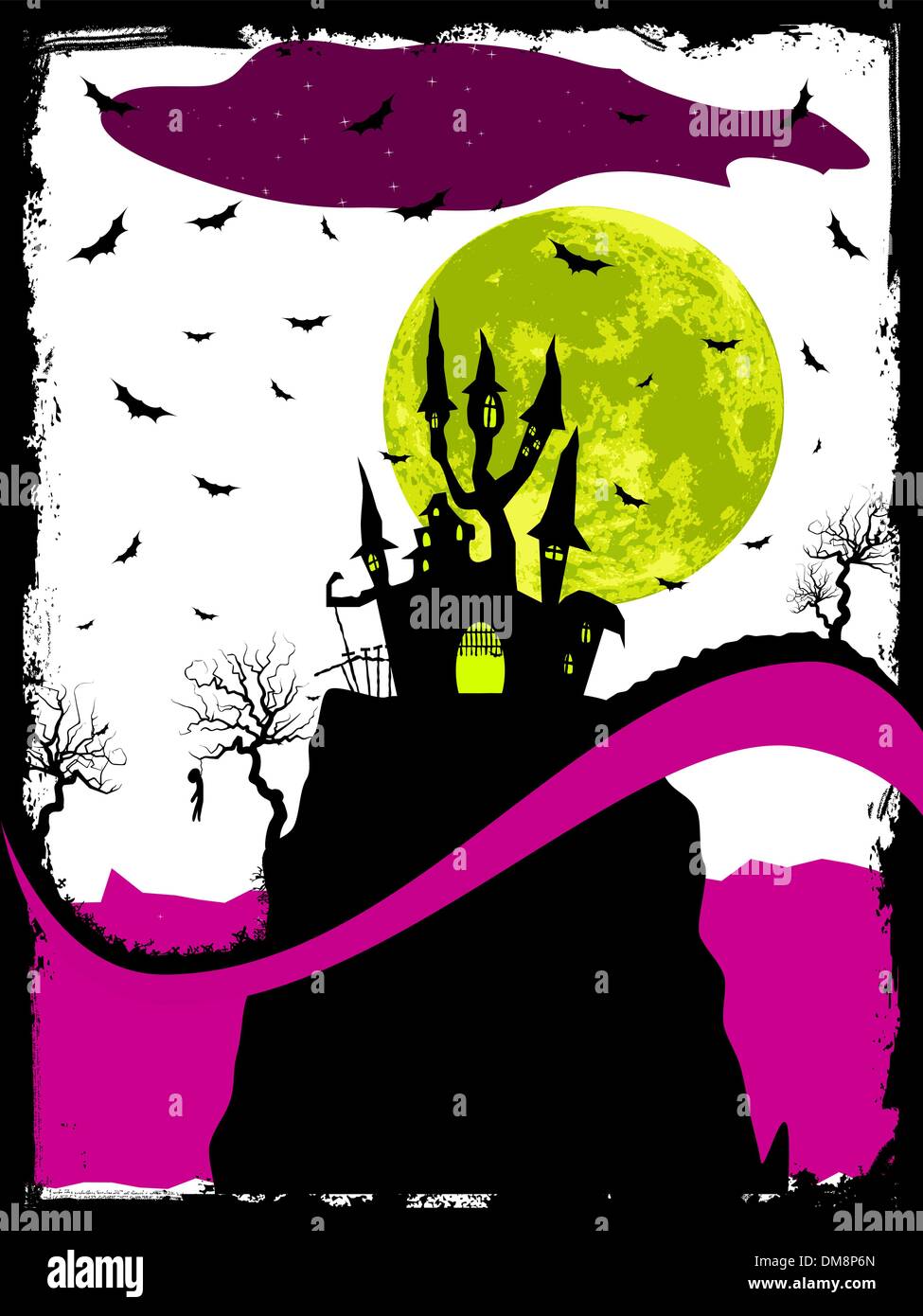 Scary Halloween Castle with Copy Space Stock Vector Image & Art - Alamy