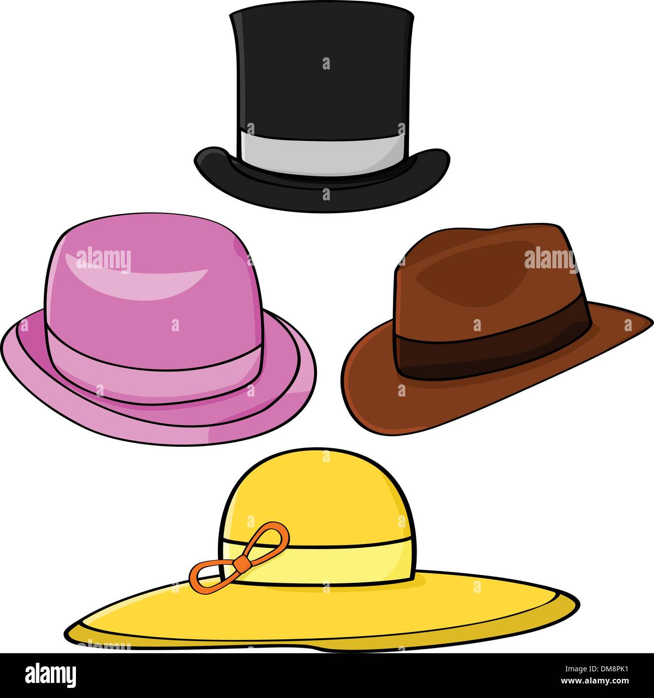 Different hats Stock Vector Images Alamy