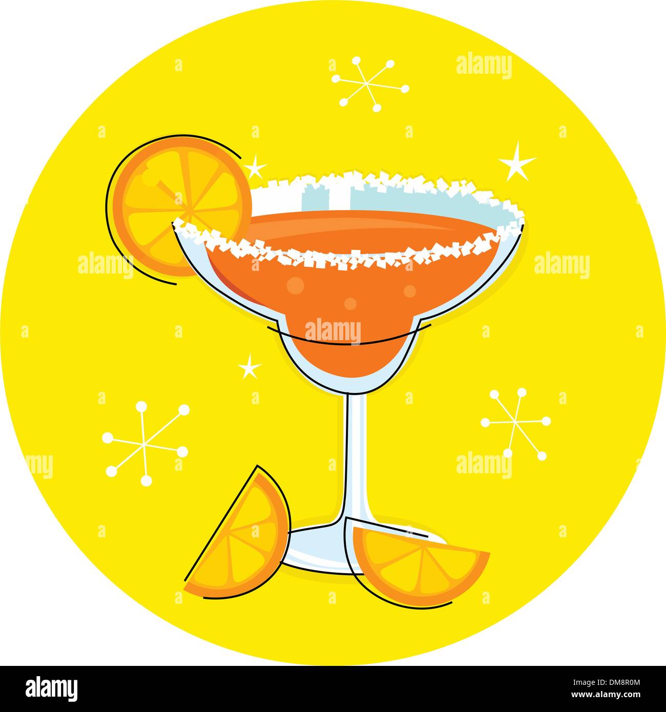 Orange Margarita: Retro cocktail icon isolated on yellow background Stock  Vector Image \u0026 Art - Alamy, image size:1300x1390