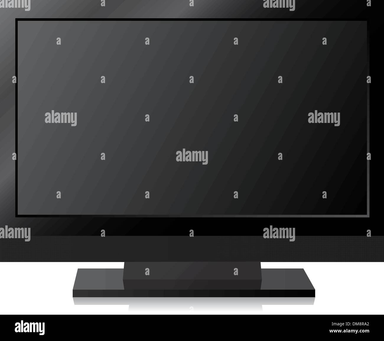 Black LCD, LED, Plasma TV Screen Stock Vector