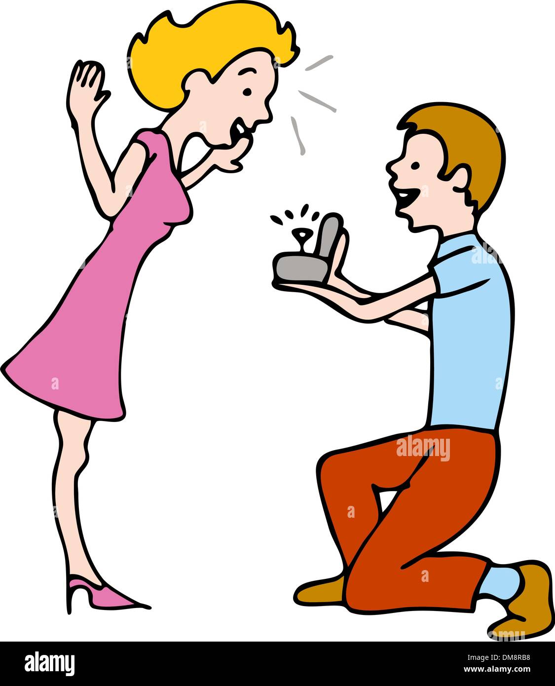 Couple love clipart propose hi-res stock photography and images - Alamy