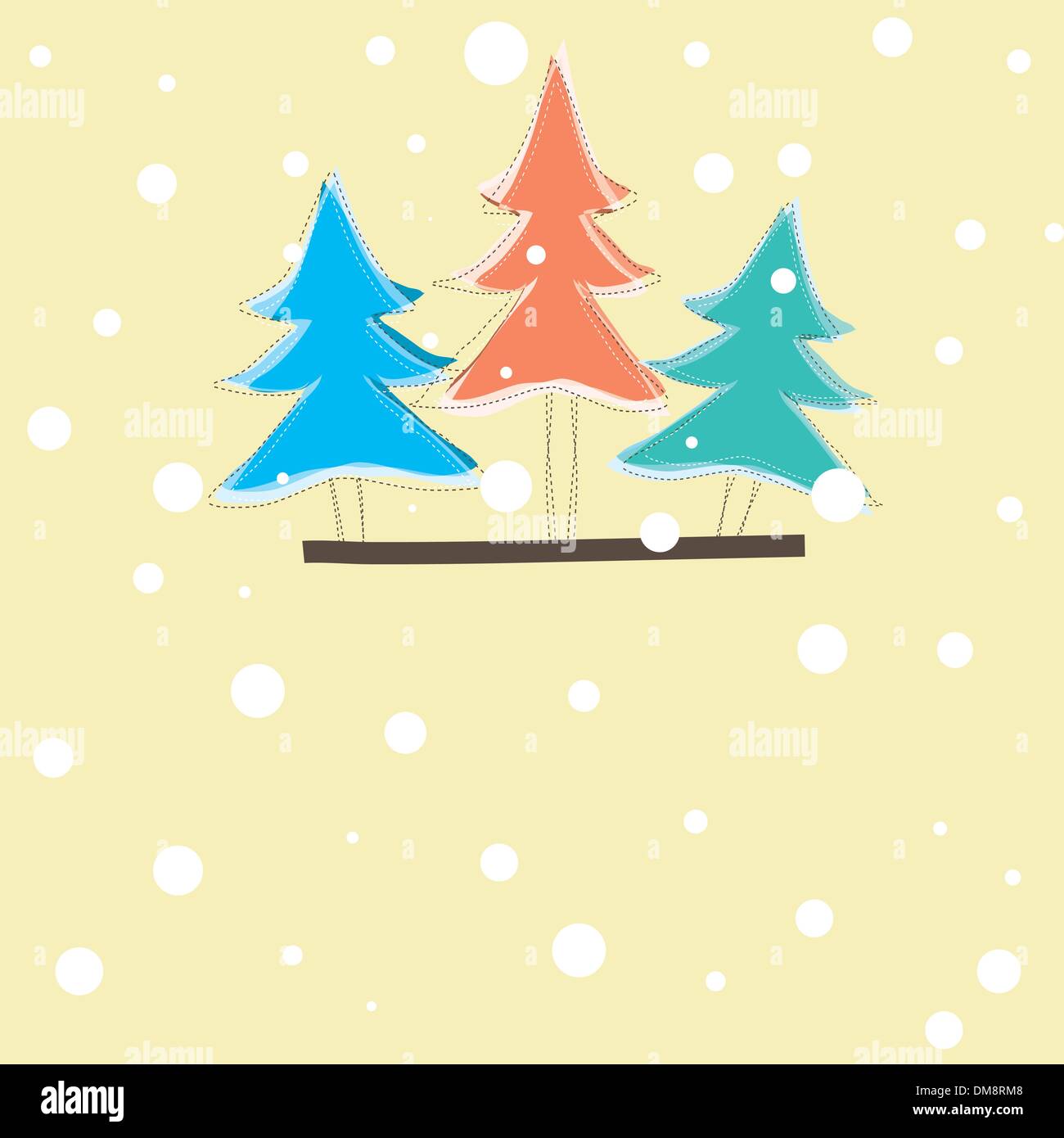christmas card with tree . vector illustration Stock Vector Image & Art ...