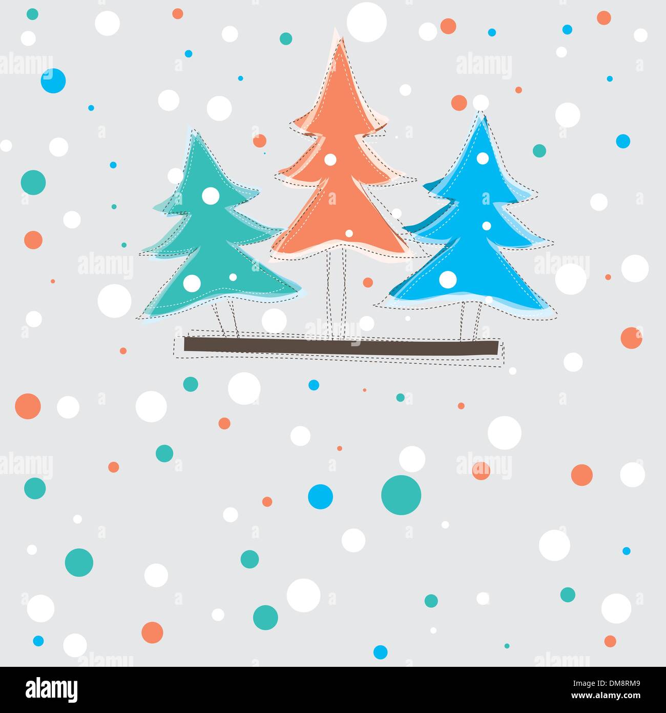 christmas card with tree . vector illustration Stock Vector Image & Art ...