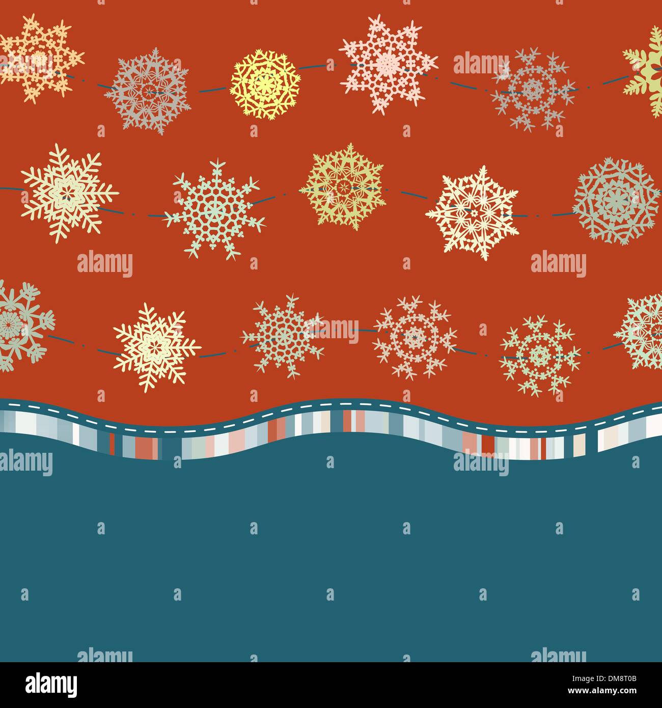 Retro Card Template with Snowflakes. EPS 8 Stock Vector Image & Art - Alamy