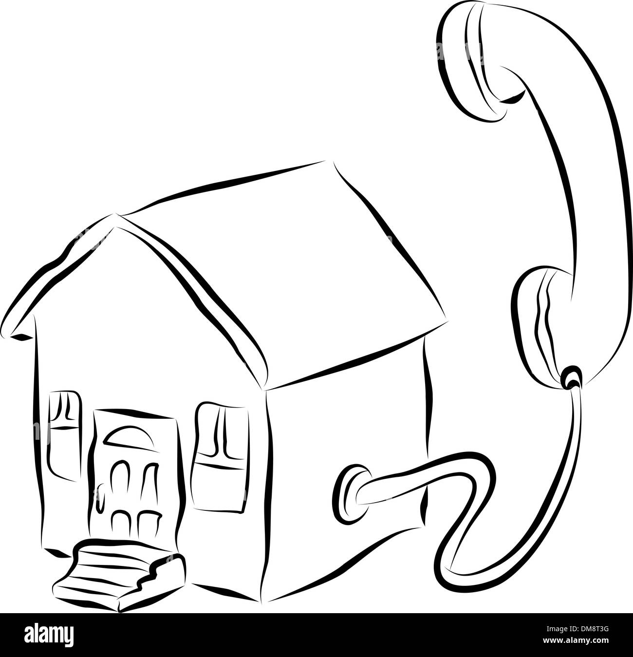 Home Phone Icon Stock Vector Image & Art Alamy