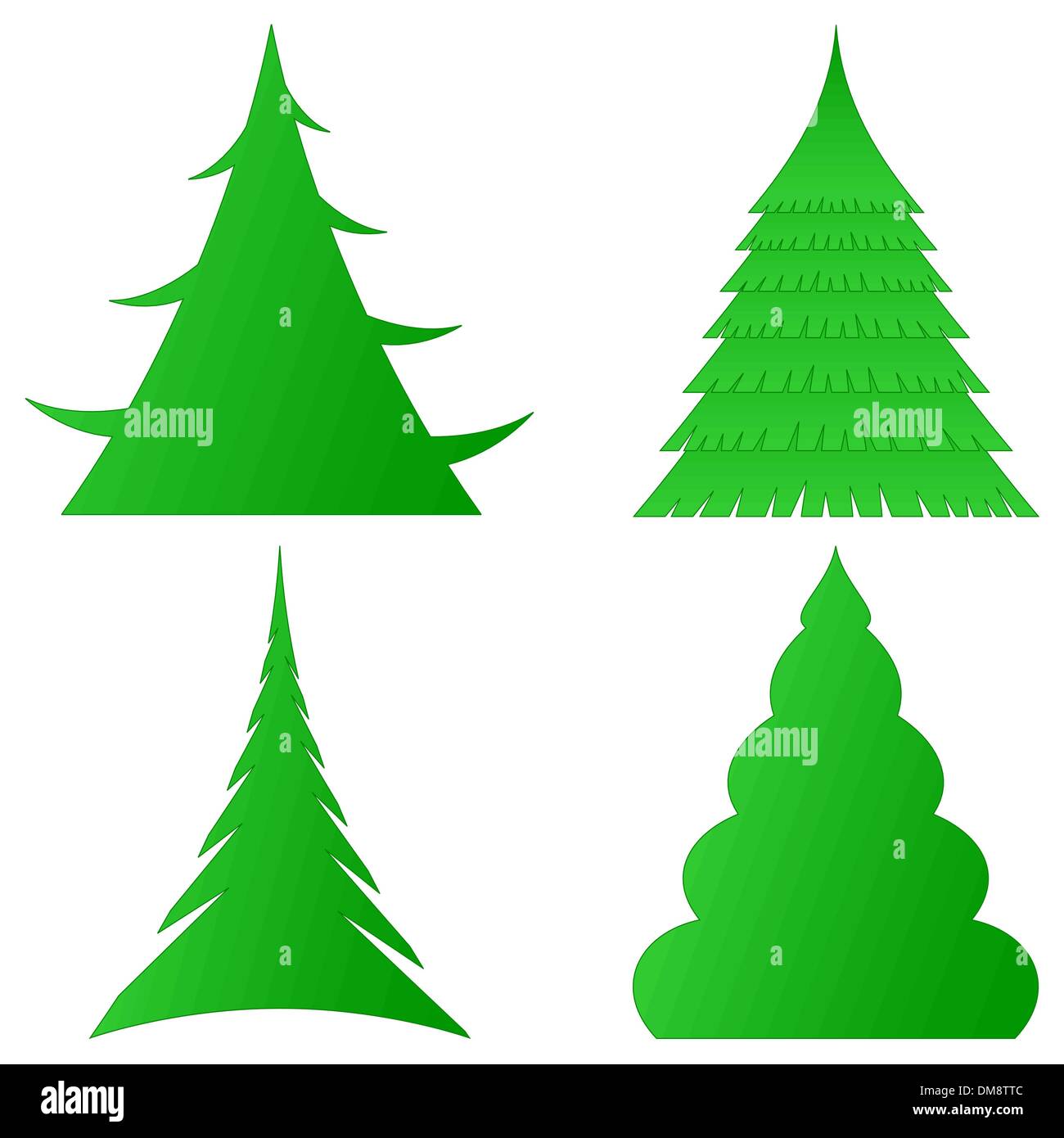 Christmas trees collection Stock Vector Image & Art - Alamy