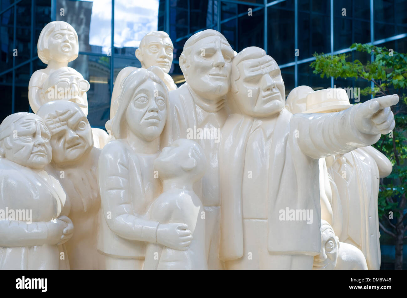 The Illuminated Crowd by artist Raymond Mason on McGill avenue Montreal ...