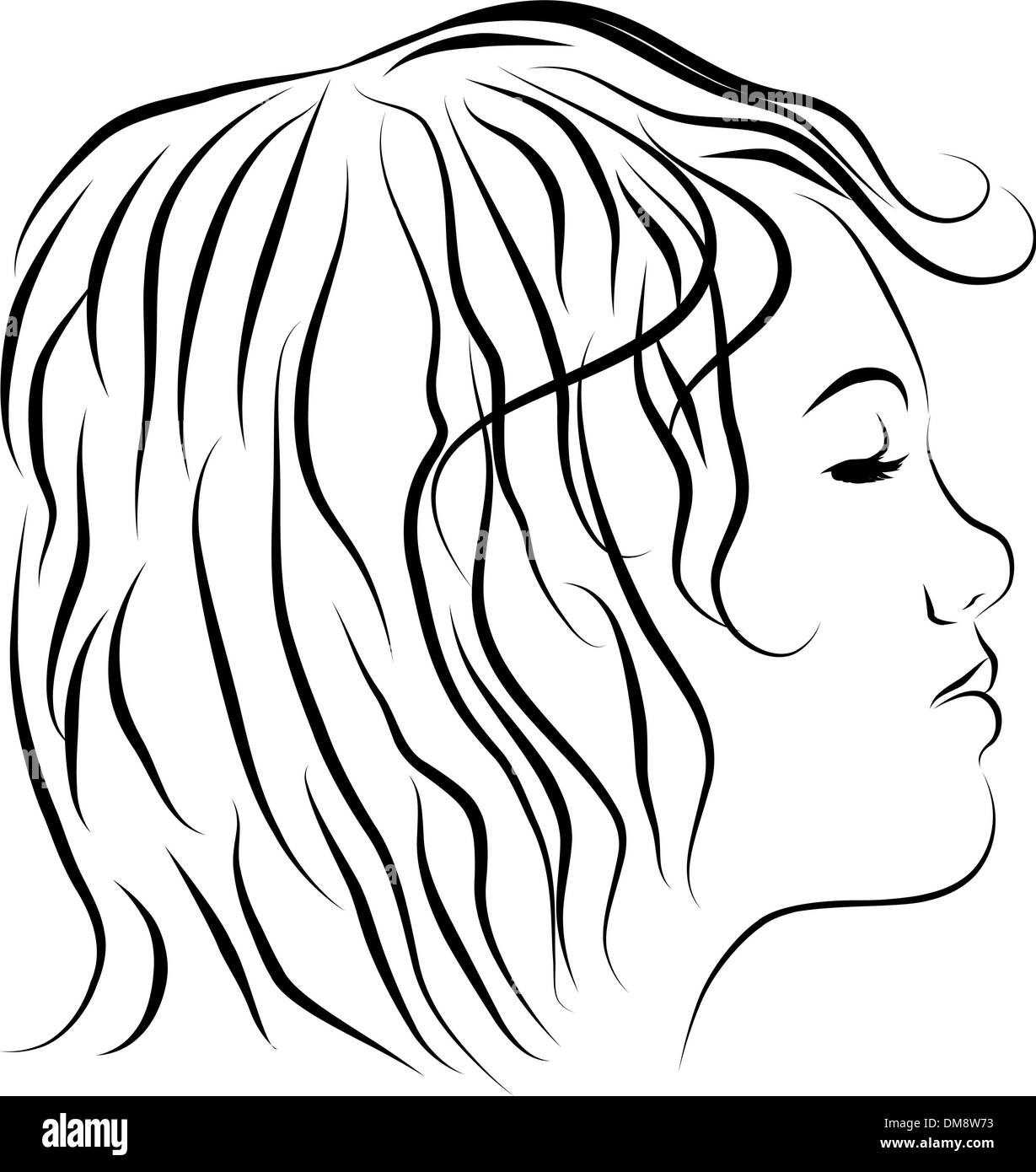 Line drawing of woman profile hi res stock photography and images Alamy Line drawing of woman profile hi res stock photography and images Alamy