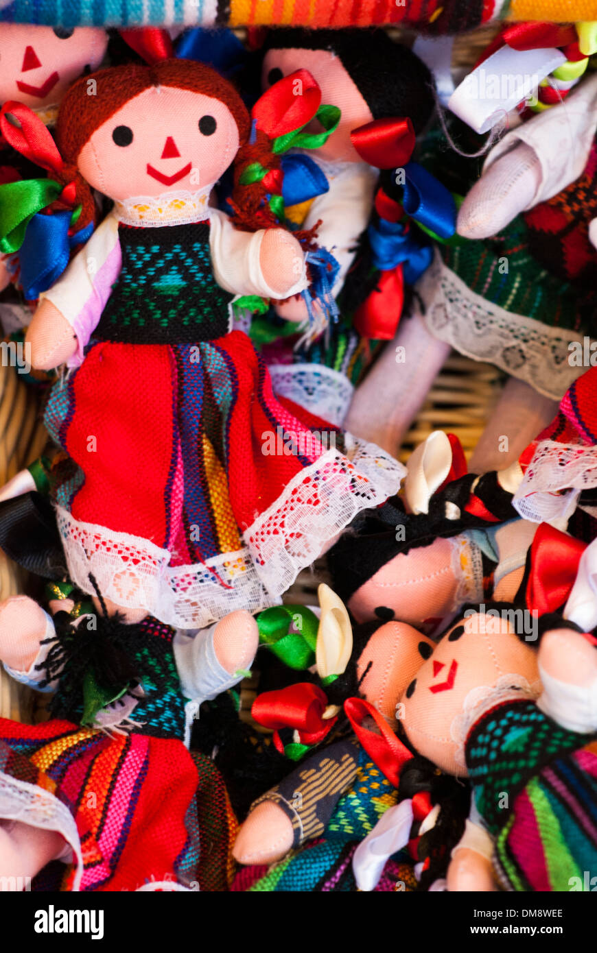 Dolls at a Mexican marketplace Stock Photo