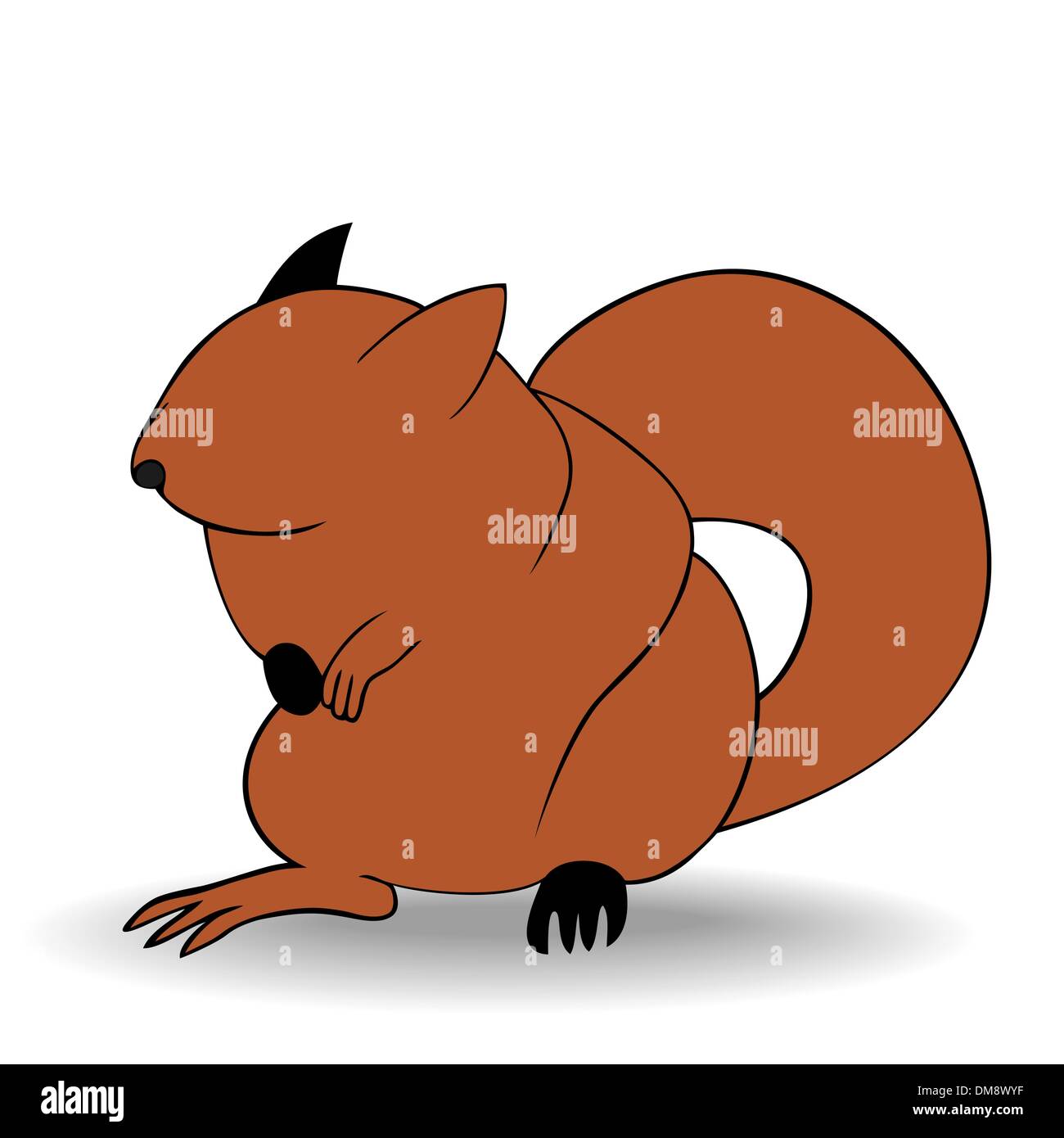 angry squirrel - vector Stock Vector