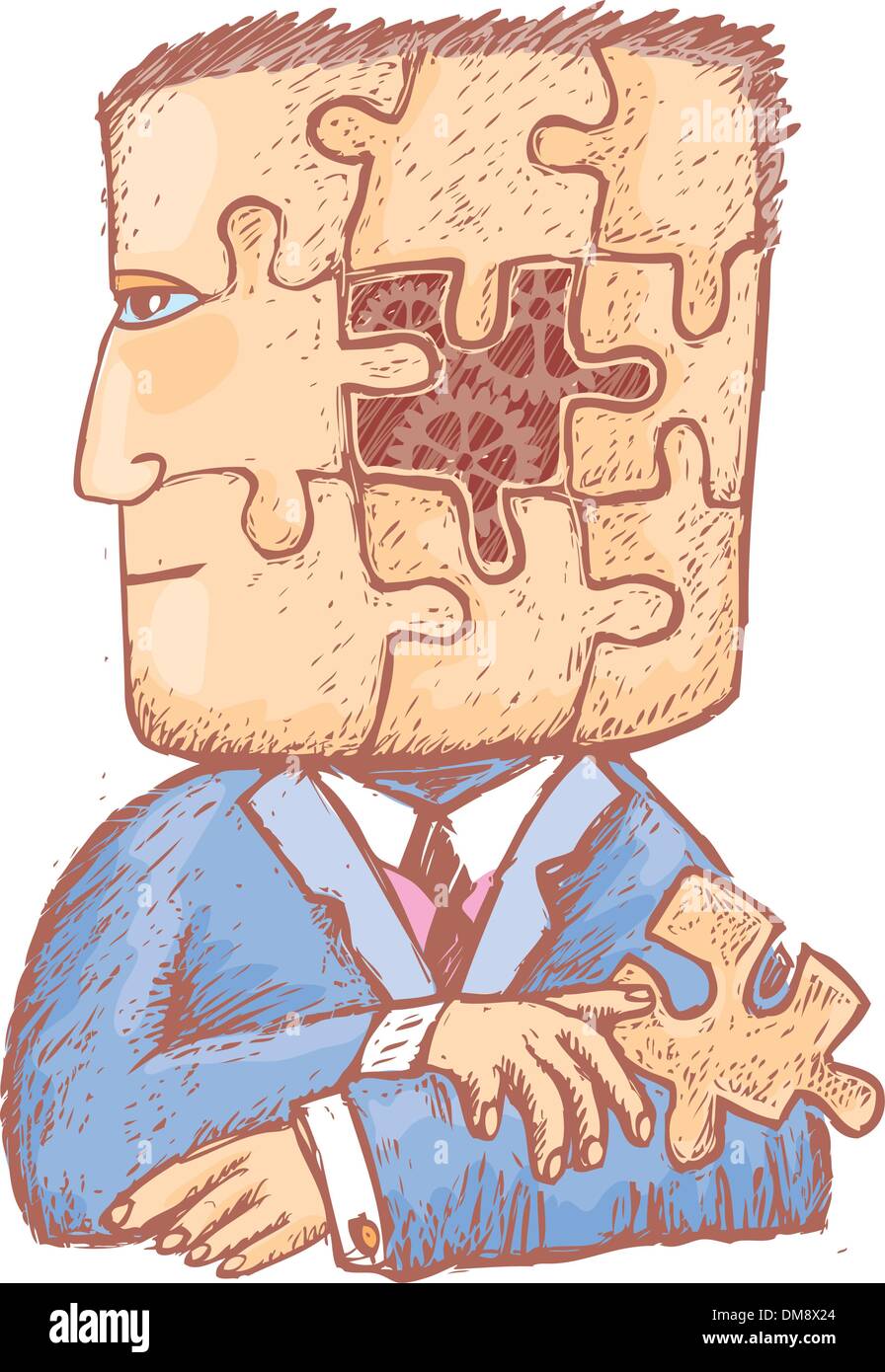 Puzzle in my head Stock Vector