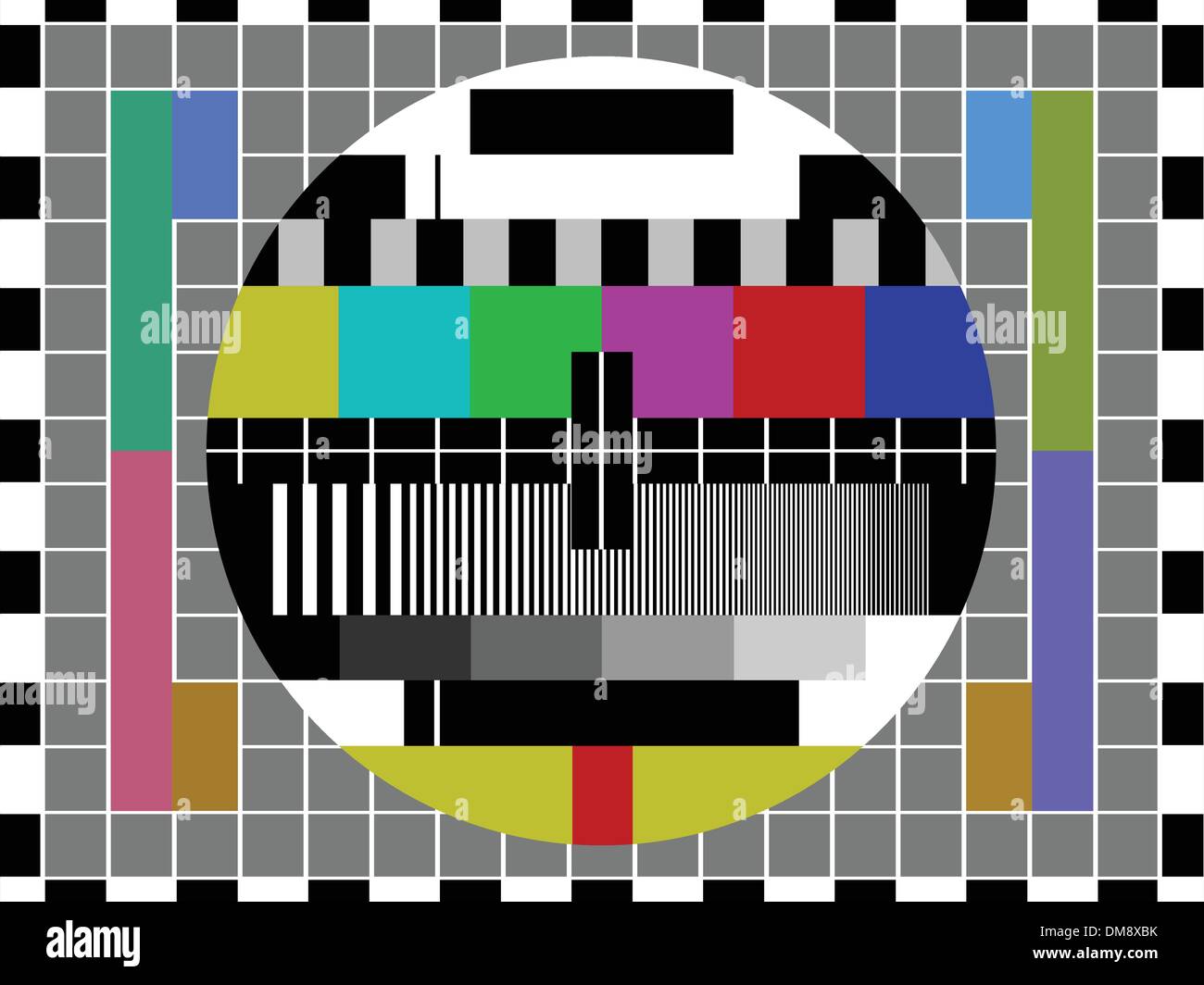 Television test screen Stock Vector