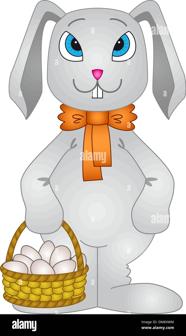 Rabbit with Easter eggs Stock Vector Image & Art - Alamy