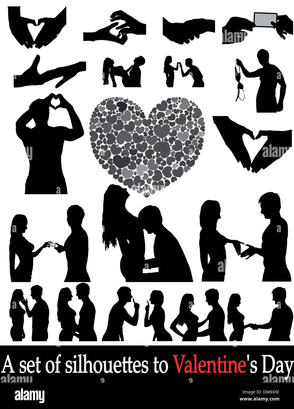 Silhouettes of people in love Stock Vector Image & Art - Alamy