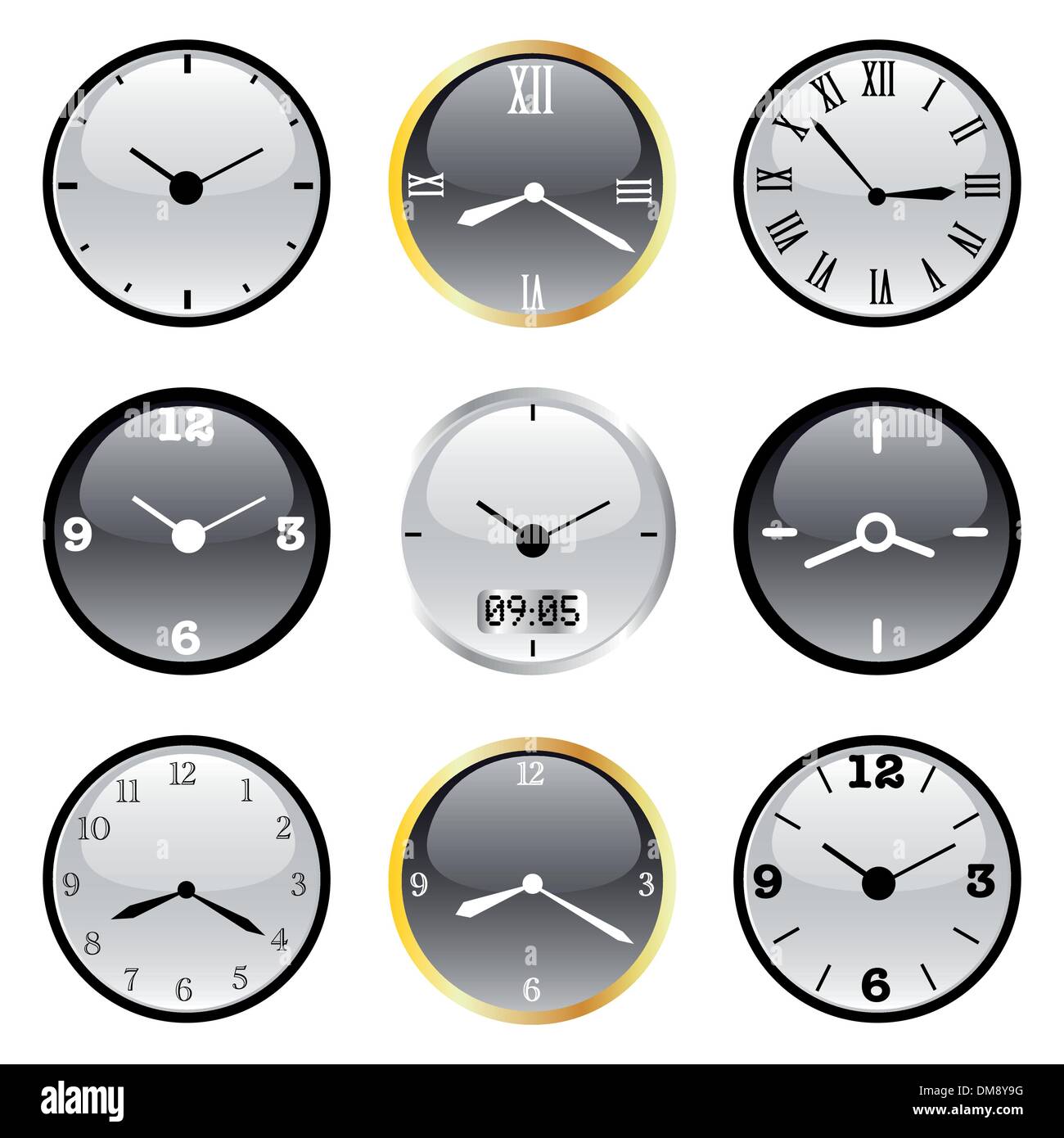 clocks Stock Vector