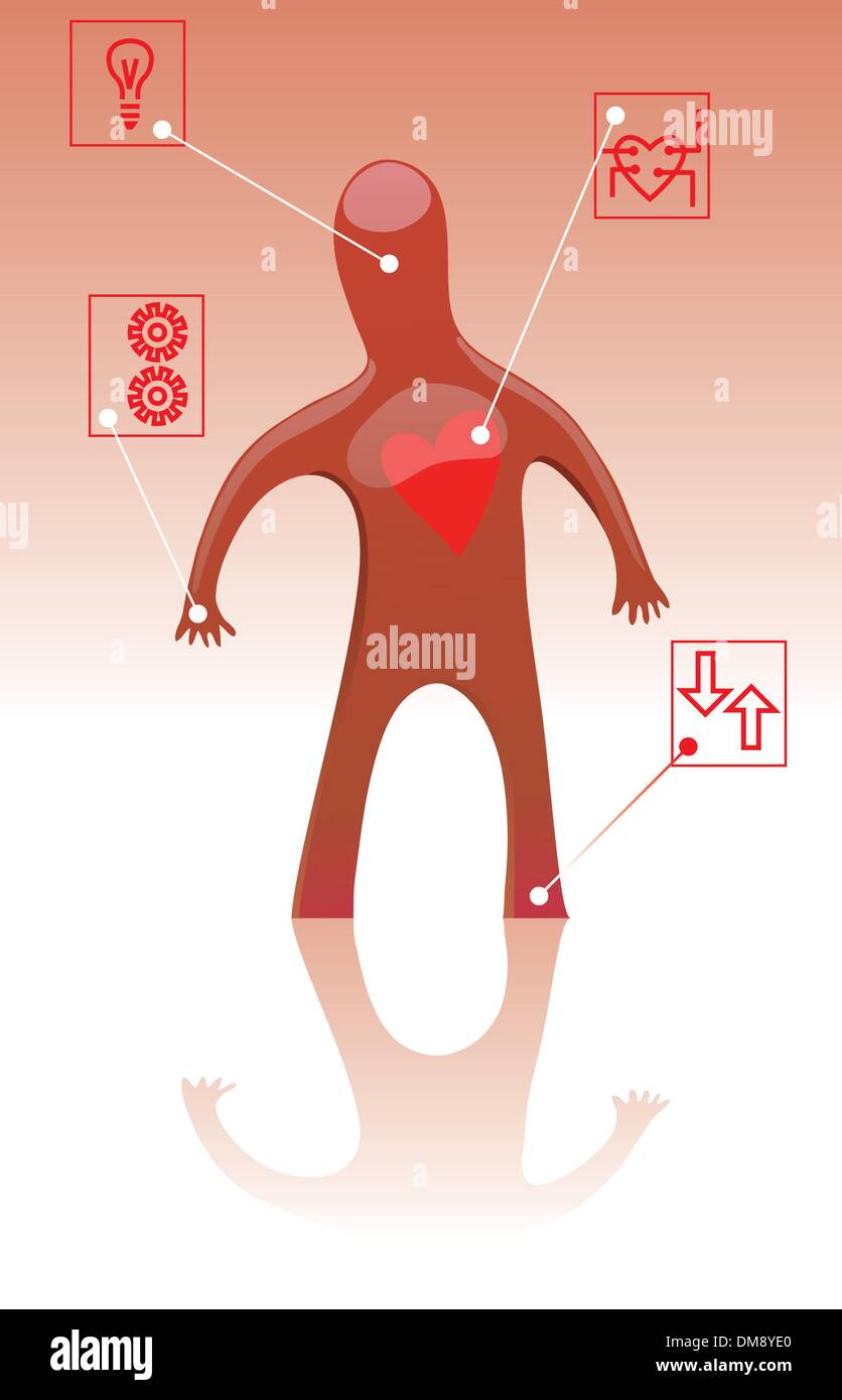 Heart man Stock Vector