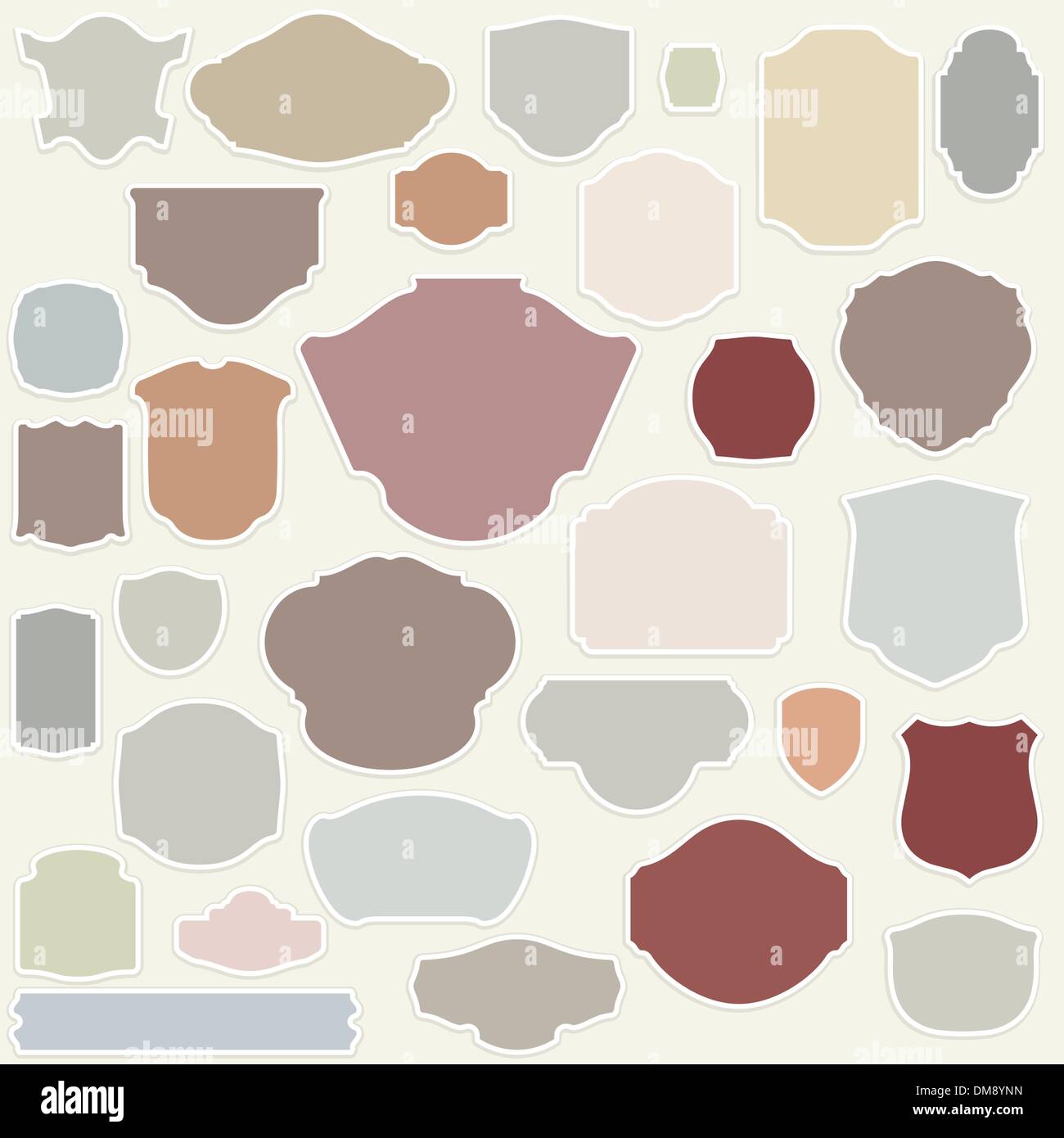 Set of vintage frames template. EPS 8 Stock Vector Image & Art - Alamy