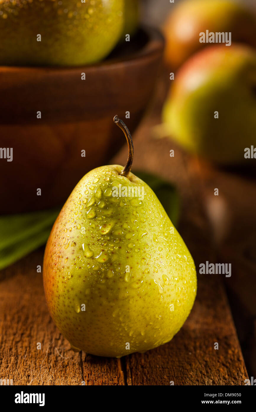 Green Organic Healthy Pears Ripe and Ready to Eat Stock Photo - Alamy
