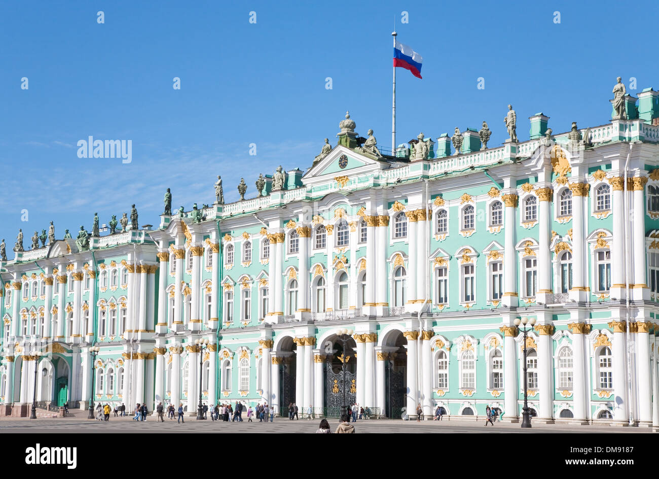 Waving Russian Flag On The Top Of The Hermitage Museum In St. Petersburg,  Russia Stock Photo, Picture and Royalty Free Image. Image 150523844.