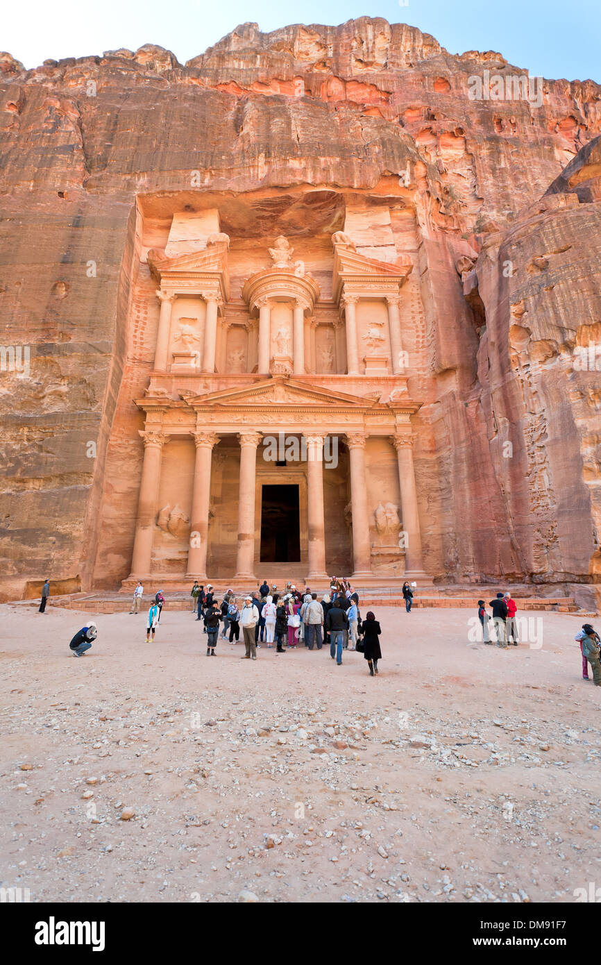 ancient stone city Petra in Jordan Stock Photo - Alamy